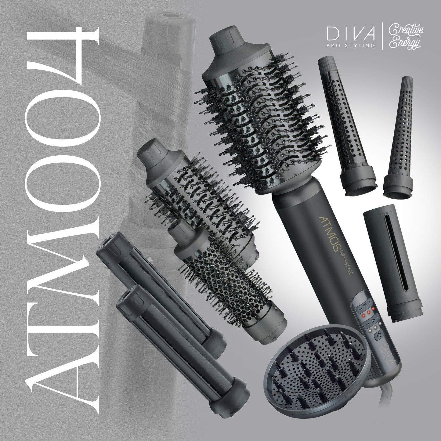 Atmos Dry+Style | 9w1 Wielofunkcyjna suszarko-lokówka do włosów (ATM004)
