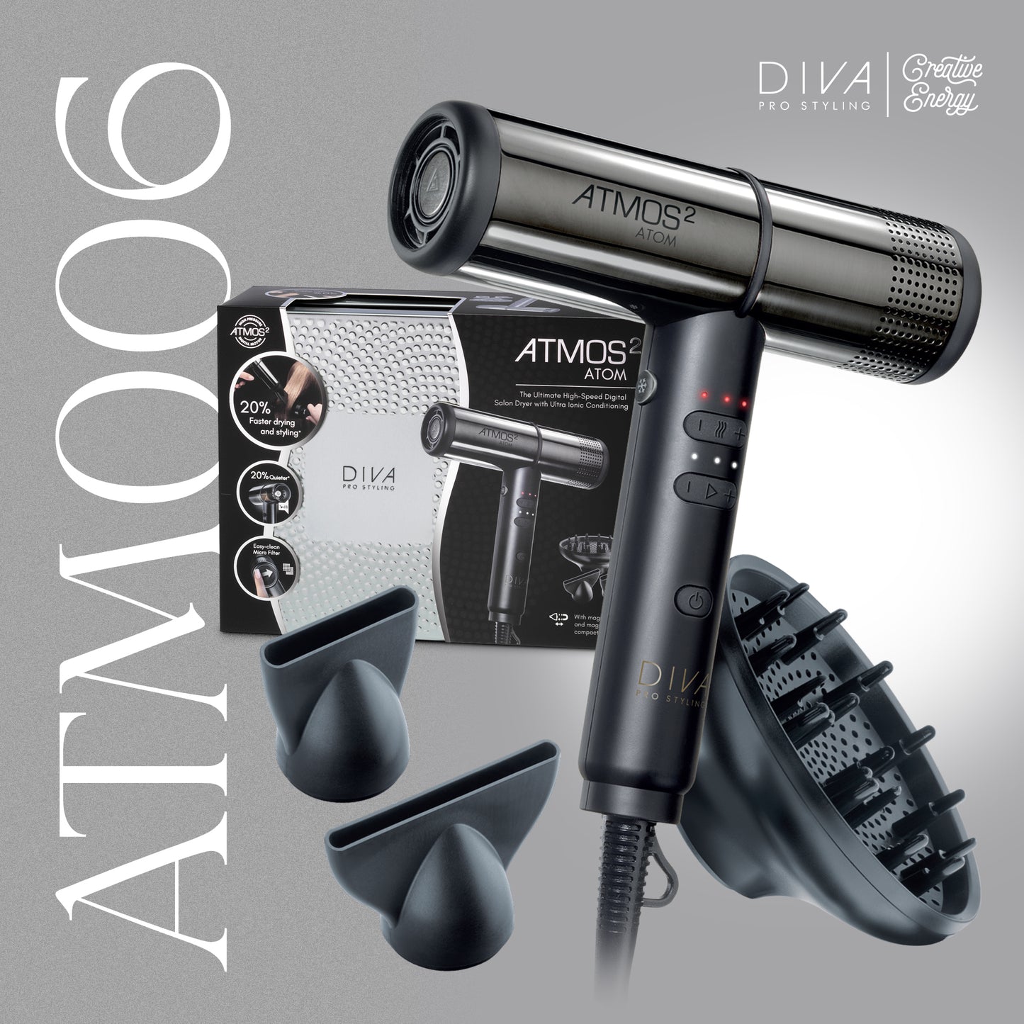 Atmos 2 Atom | Suszarka do włosów nowej generacji (ATM006)