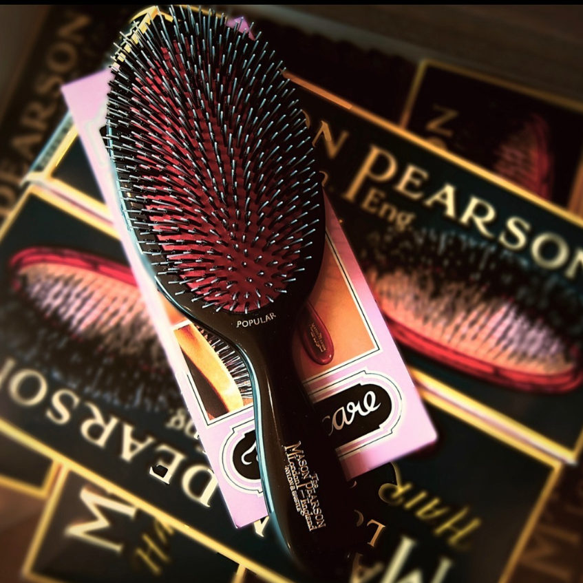 Mason Pearson I Duża szczotka do włosów POPULAR BN1 (dzik+nylon)