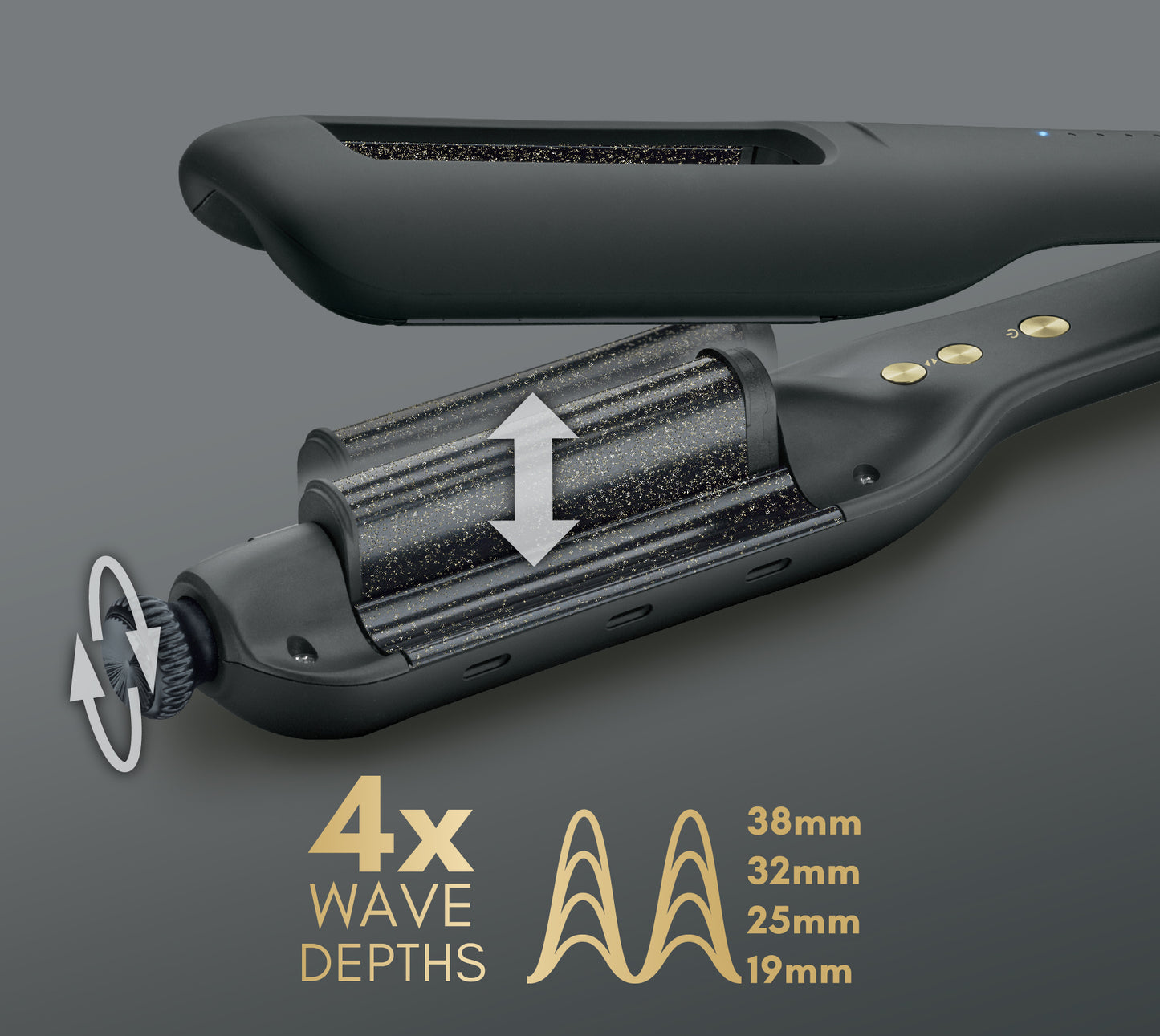 Gold Dust Multi Waver | Multi falownica do włosów z drobinkami złota (PRO242)