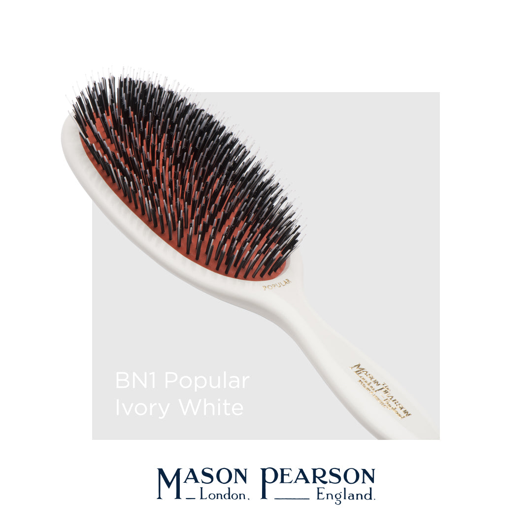 Mason Pearson I Duża szczotka do włosów POPULAR BN1 (dzik+nylon)
