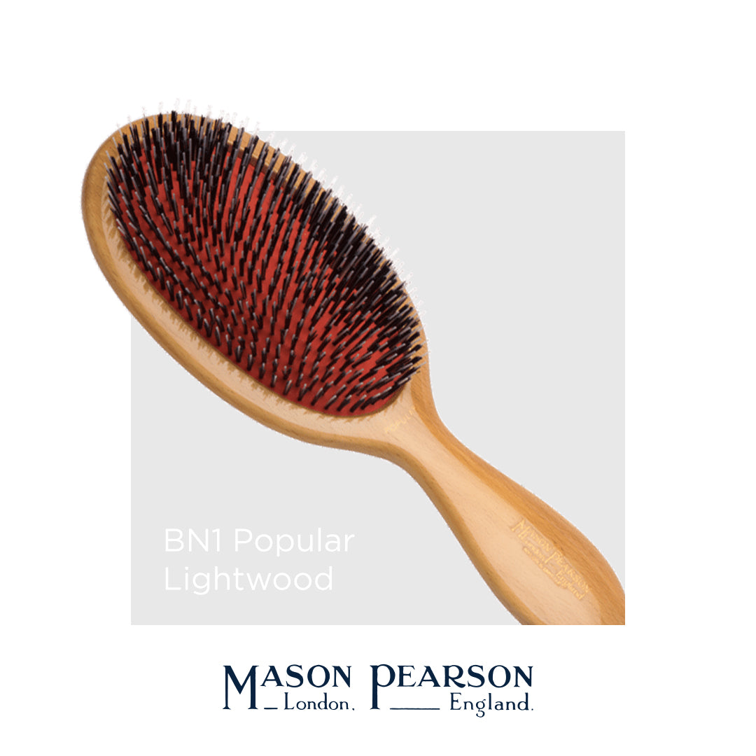Mason Pearson I Duża szczotka do włosów POPULAR BN1 (dzik+nylon)