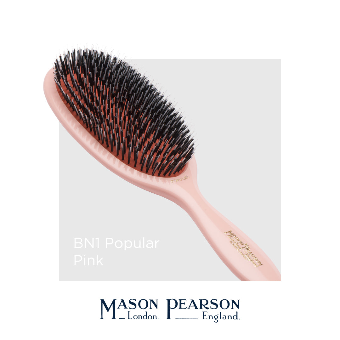Mason Pearson I Duża szczotka do włosów POPULAR BN1 (dzik+nylon)