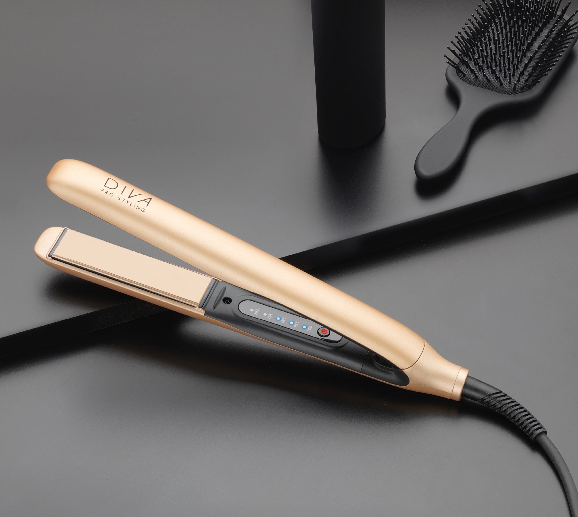 Diva professional styling feel the outlet heat s3 argan gold wide straightener